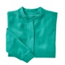 Snap-Front Cotton-Blend Women's Cardigan, Capri Green, large