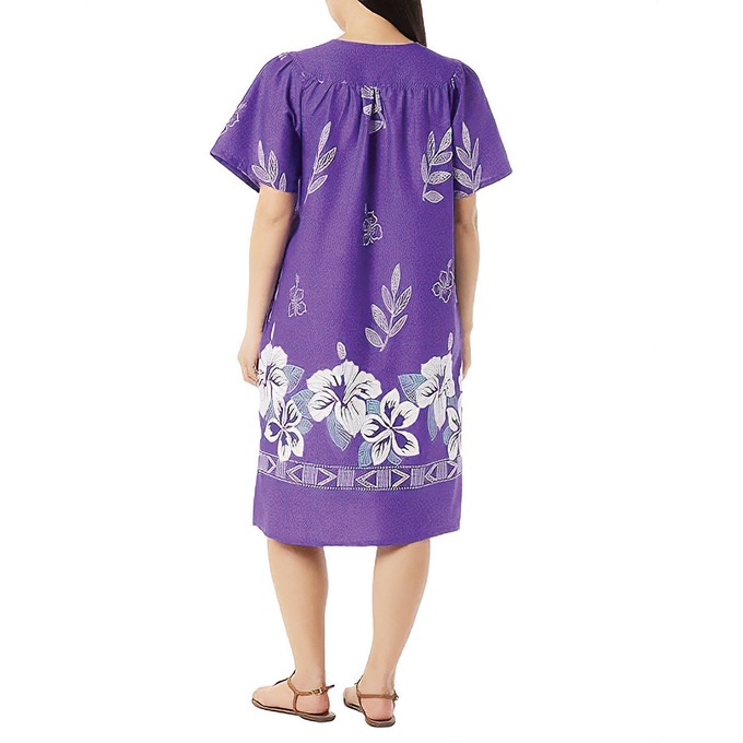 Border Print Patio Dress, Violet, large