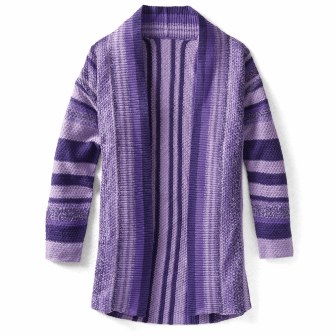 Striped Duster, Purple Multi, large