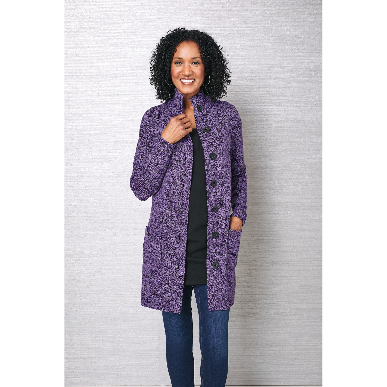 Merle 3/4 Sleeve Long Cardigan main image 1