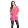 Women's Cotton Knit Tunic with Patch Pockets, , large