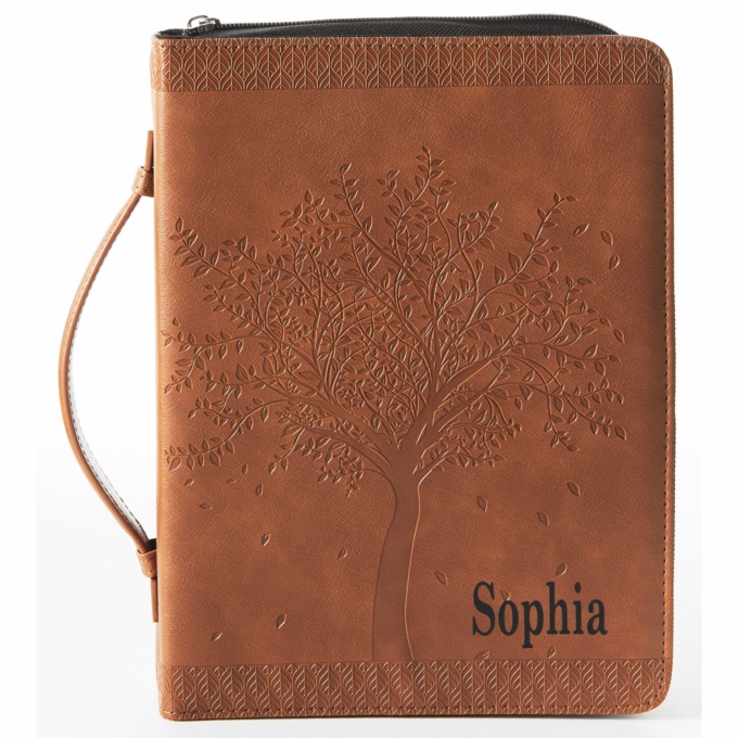 Zippered Bible Cover with Handle, , large