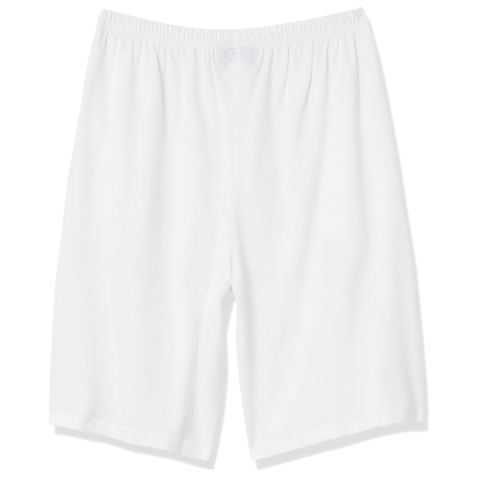 Knit Shorts - Solid and Print, White, large