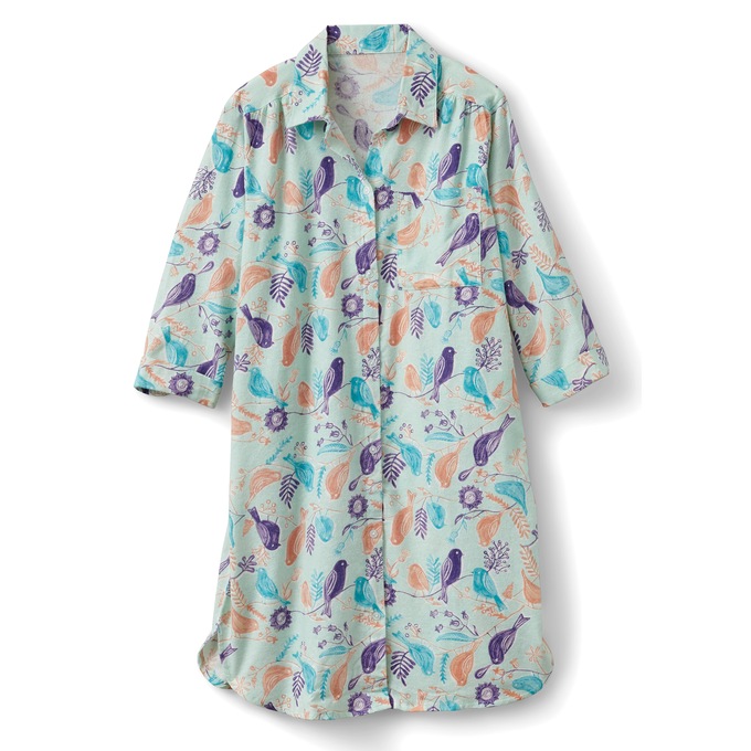 Printed Flannel PJs or Nightshirt, , large