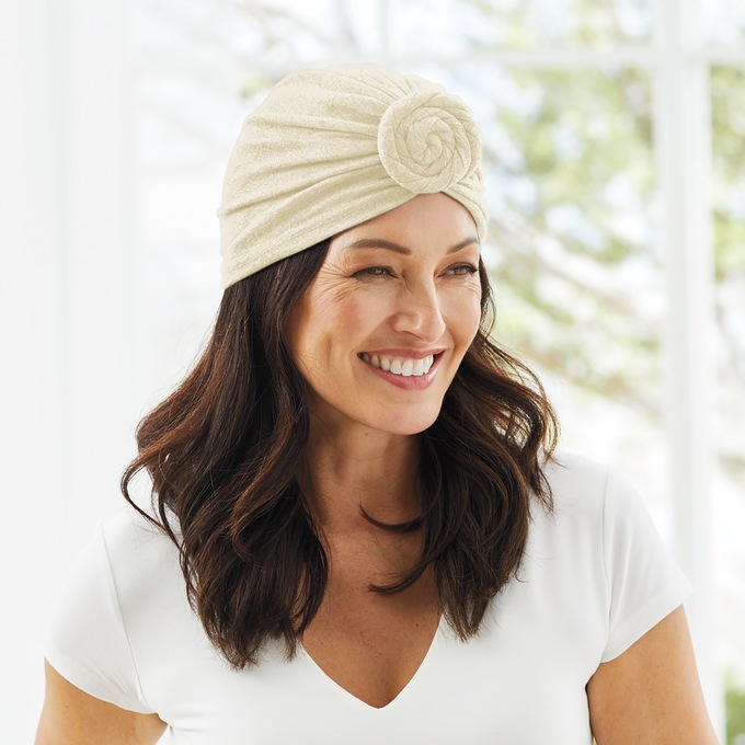 Rosette Knit Turban, , large