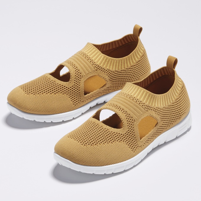 Women's Stretch Knit Comfort Shoe, Tan, large