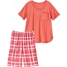 Plaid Knit Shorty PJs, , large