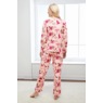 Novelty Waffle Knit PJ Set, Pink Festive, large