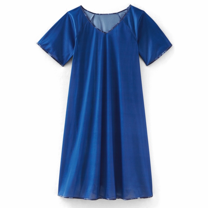 2-Pack Silky Tricot Nightgowns, Paisley Royal, large