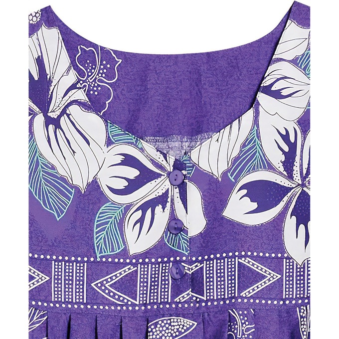 Border Print Patio Dress, Violet, large