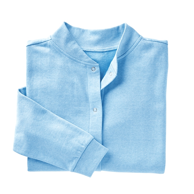 Snap-Front Cotton-Blend Women's Cardigan, , large