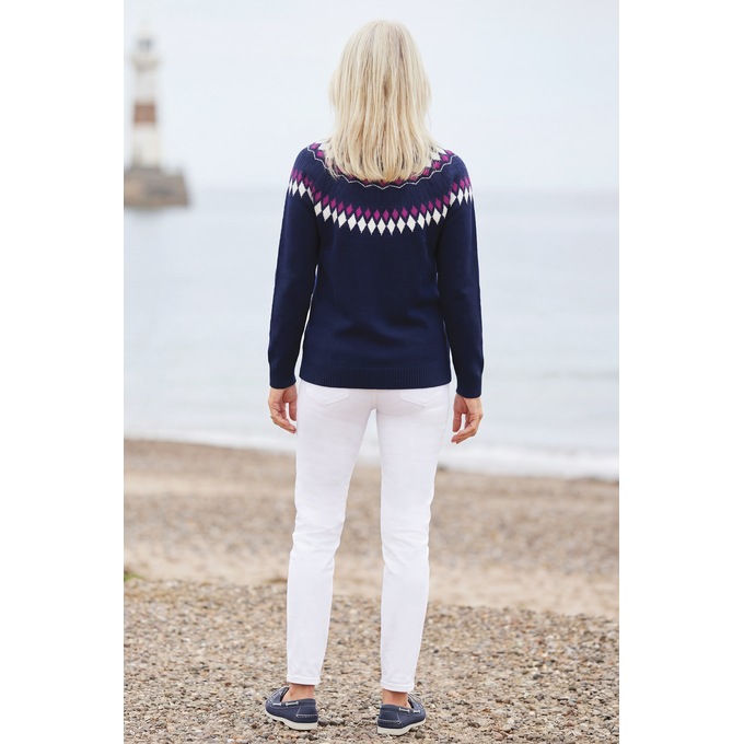 Fair Isle Crewneck Sweater, , large