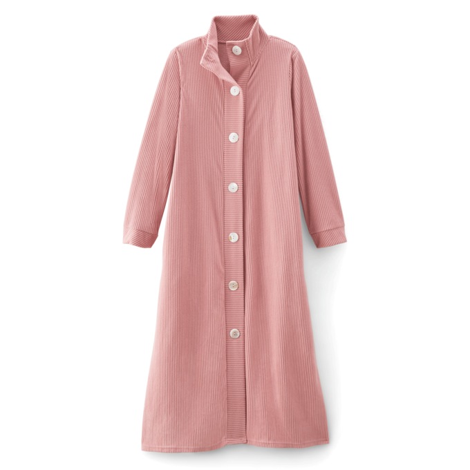Ribbed Fleece Robe, , large