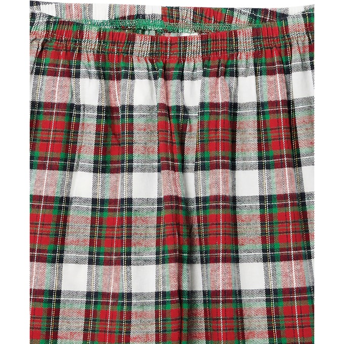 Women's Plaid Flannel PJ Set, Moss, large