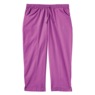 Drawstring Cotton Capris, , large