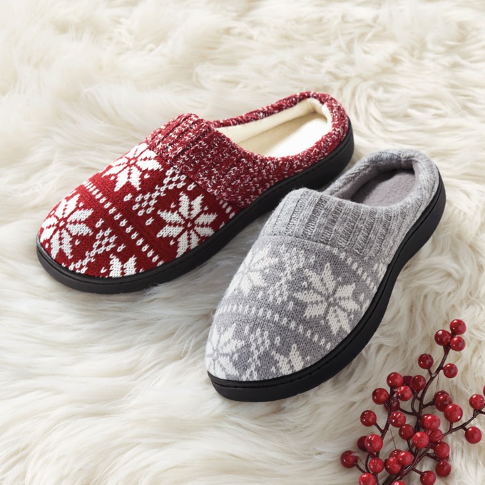 Crystal Festive Knit Slipper for Women, , large