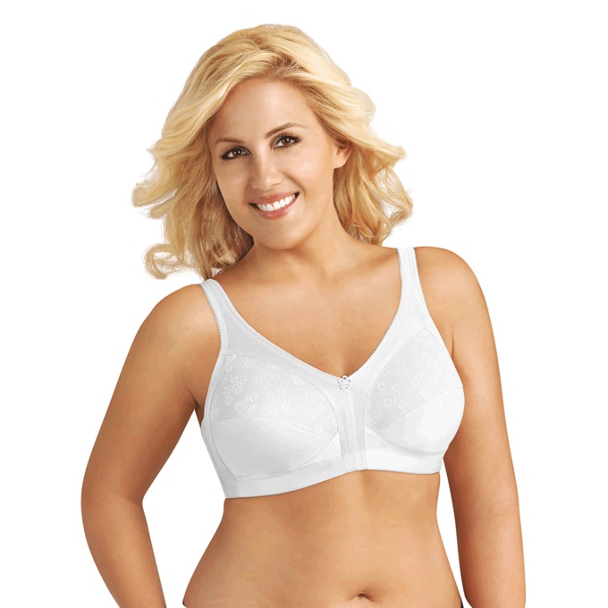 Exquisite Form&reg; Fully Side Shaping Wireless Bra, White, large