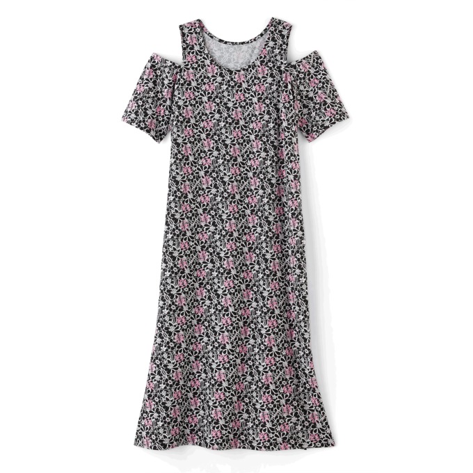 Cold-Shoulder Dress - Print, , large