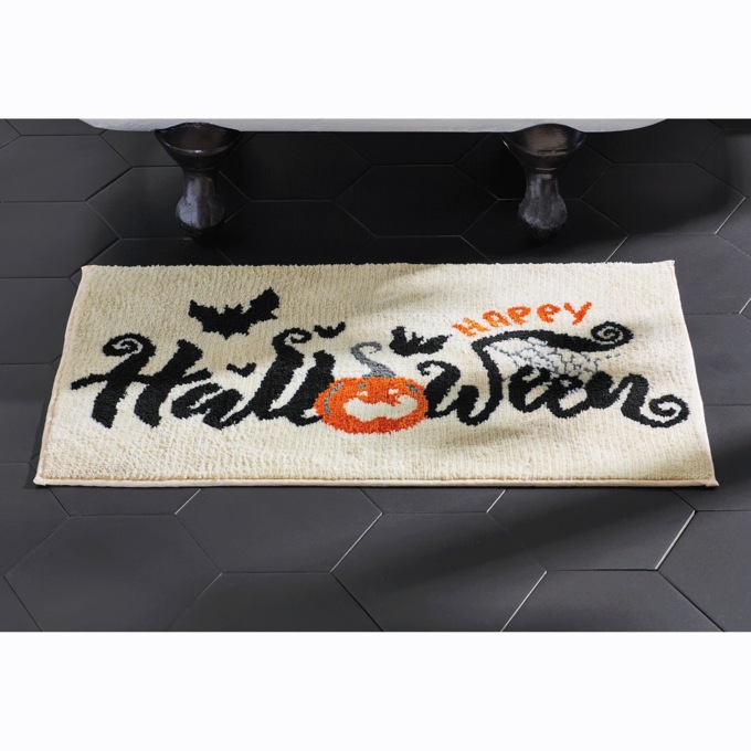 Halloween Farmhouse Bath Mat, , large