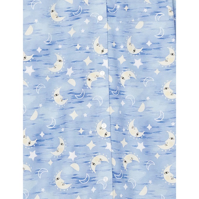Printed Flannel PJs or Nightshirt, Moon Stars, large