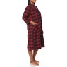 Flannel Snap-Front Duster, Red, large