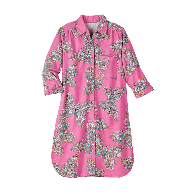 Printed Flannel PJs or Nightshirt, , large