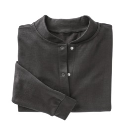 Snap-Front Cotton-Blend Women's Cardigan, Black, large
