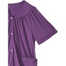 Short-Sleeve Snap-Front Duster - Solid, Purple, large