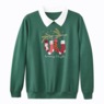 Embroidered Fleece Top, , large