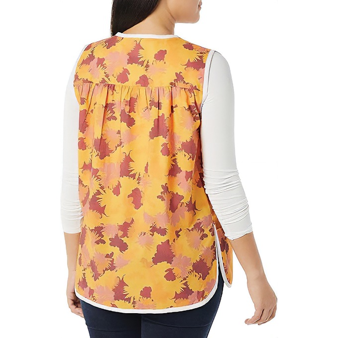 Easy-Care Button-Front Cobbler Apron, Autumn, large