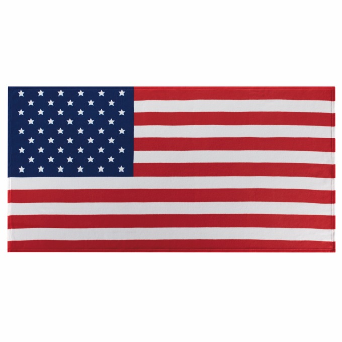 Plush Novelty Throw Blanket, American Flag, large