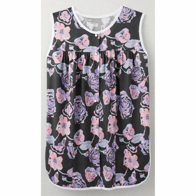 Easy-Care Button-Front Cobbler Apron, Rose Violet, large