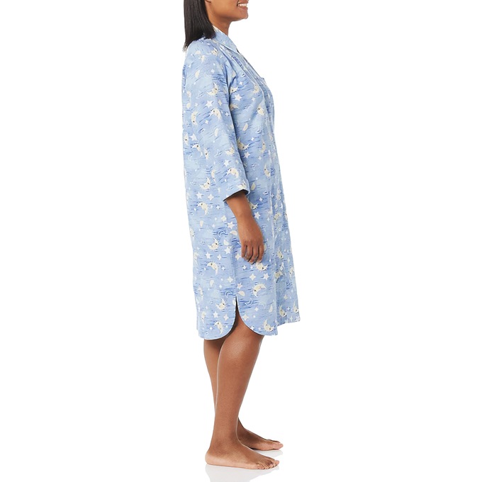 Printed Flannel PJs or Nightshirt, Moon Stars, large