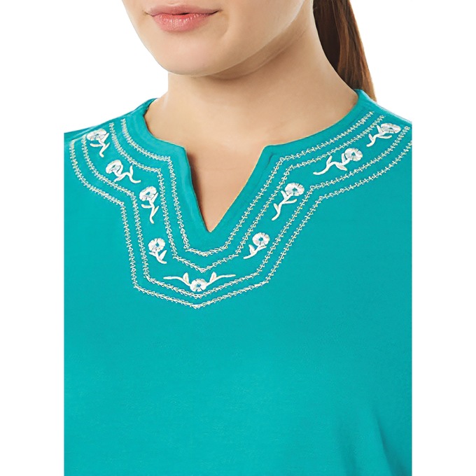 Embroidered Capri Set, Jade, large