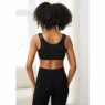 Front Close Posture Bra, Black Misty Rose, large