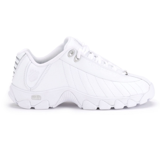 K-Swiss Women's ST329 Cross Training Shoe, White Silver, large
