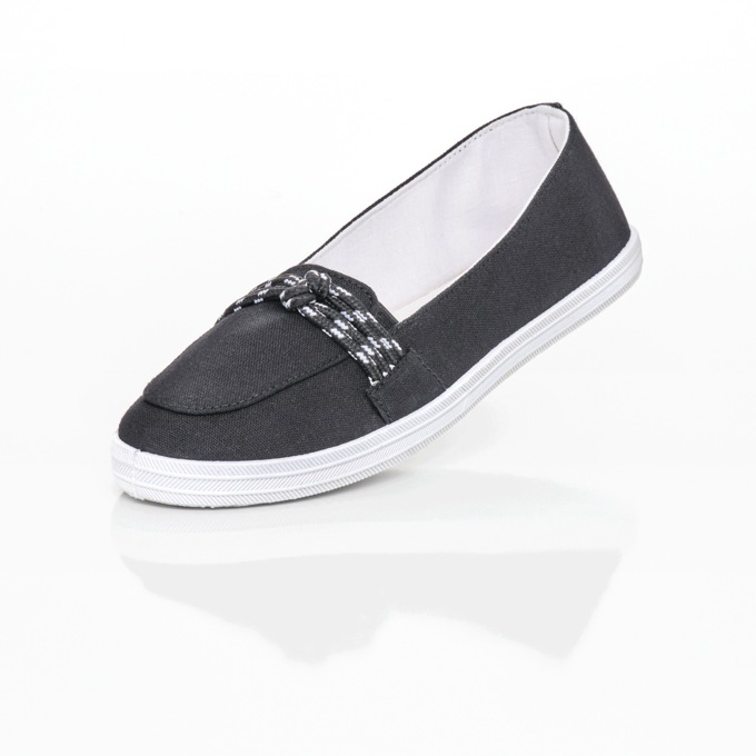 Canvas Slip-On, Black, large