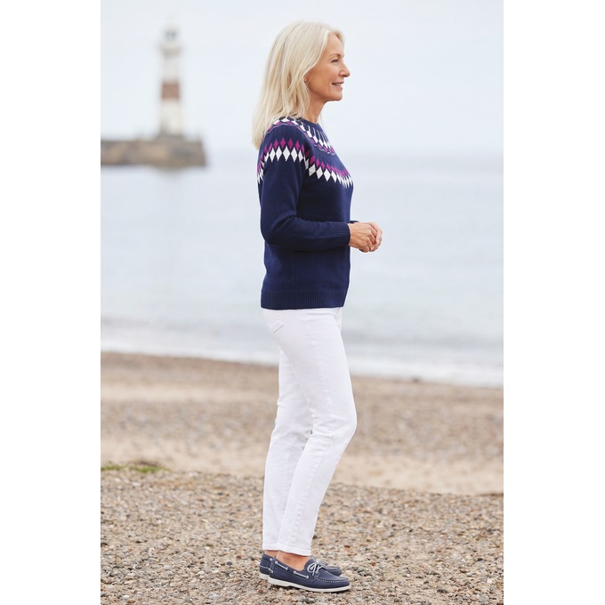 Fair Isle Crewneck Sweater, , large