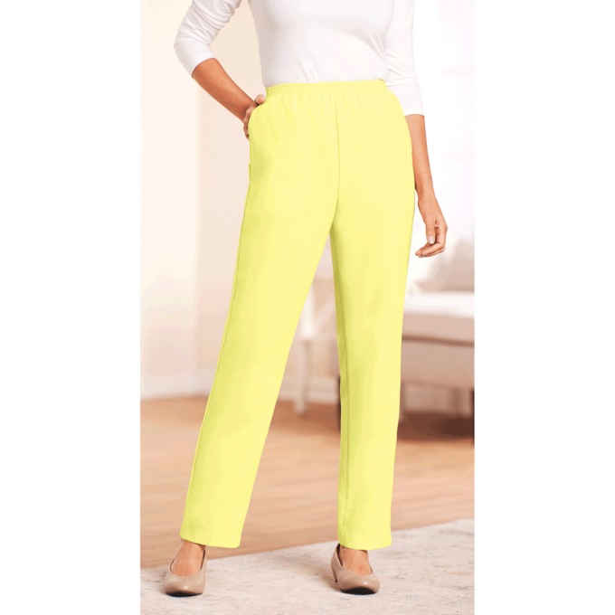 Wrinkle-Resistant Pants, Lemonade, large