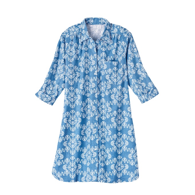 Printed Flannel PJs or Nightshirt, , large