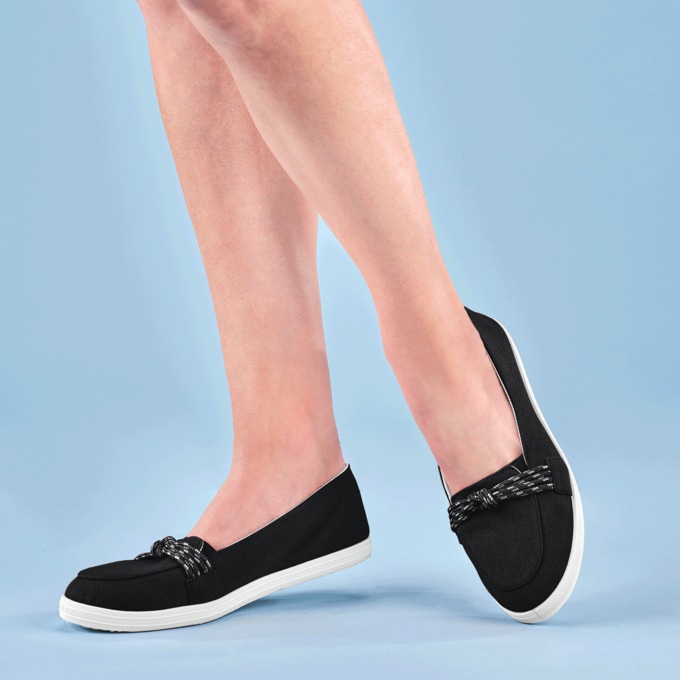 Canvas Slip-On, Black, large