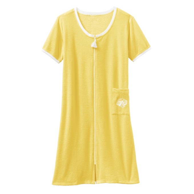 Terry Zip-Front Dress, , large