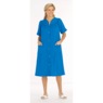 Short-Sleeve Snap-Front Duster with Pockets, , large