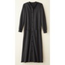 Solid Snap Front Robe, Black, large