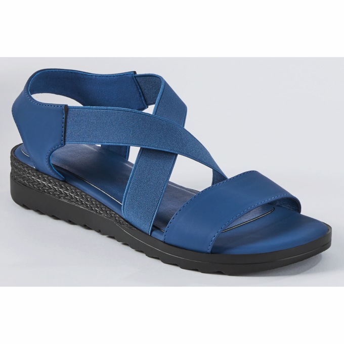 Walking Comfort Sandal, Navy, large