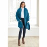 Women's Fleece Shawl with Patch Pockets, , large