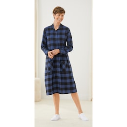 Flannel Midi Dress, , large