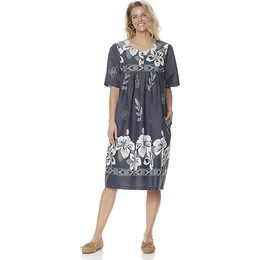 Border Print Patio Dress, , large
