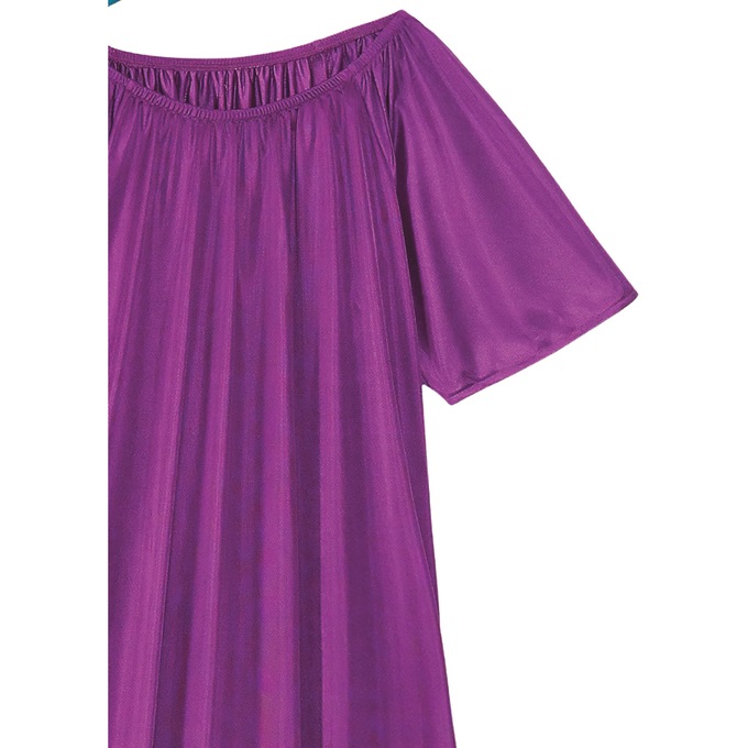 2-Pack Long Tricot Nightgowns, Teal Iris, large