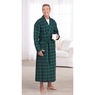Men's Flannel Wrap Robe, , large
